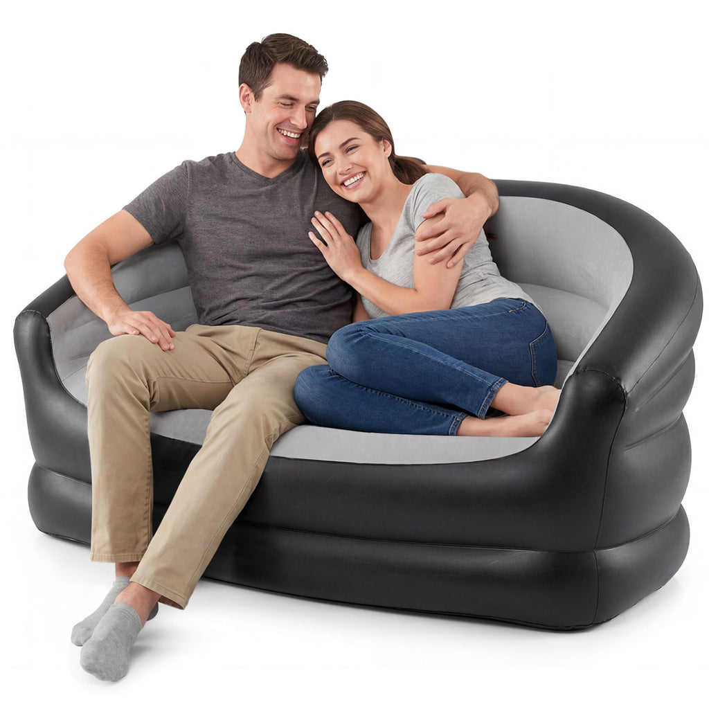 Inflatable Loveseat Couch Portable and Foldable 2-Seater Air Sofa for