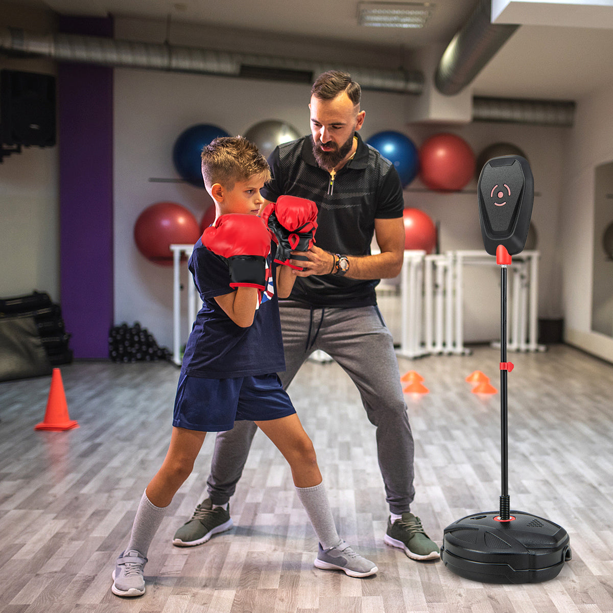 Kids Boxing Set with Punching Bag & Gloves - Inflation-Free, Adjustable Height - For Ages 5+ Variation of THIS Listing