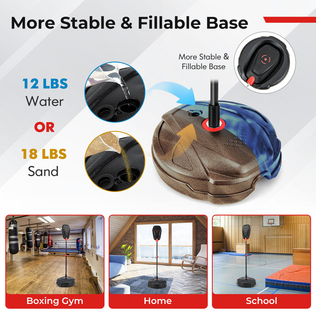 Kids Boxing Set with Punching Bag & Gloves - Inflation-Free, Adjustable Height - For Ages 5+ Variation of THIS Listing