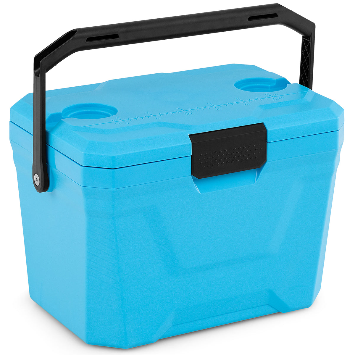 Insulated Hard Shell Cooler Ice Chest with Cup Holders - 21 QT Coffee