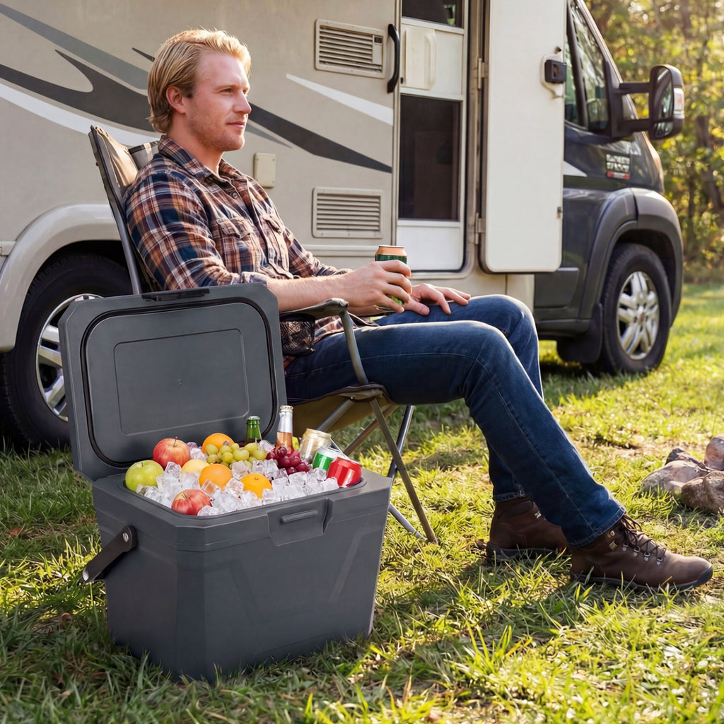 Portable Hard Shell Cooler 21 QT - Gray