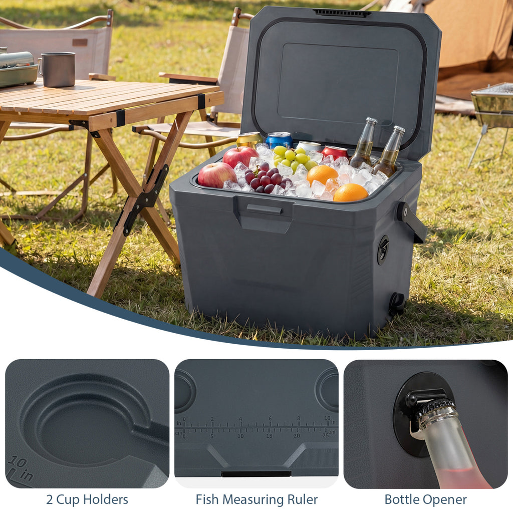 Portable Hard Shell Cooler 21 QT - Gray