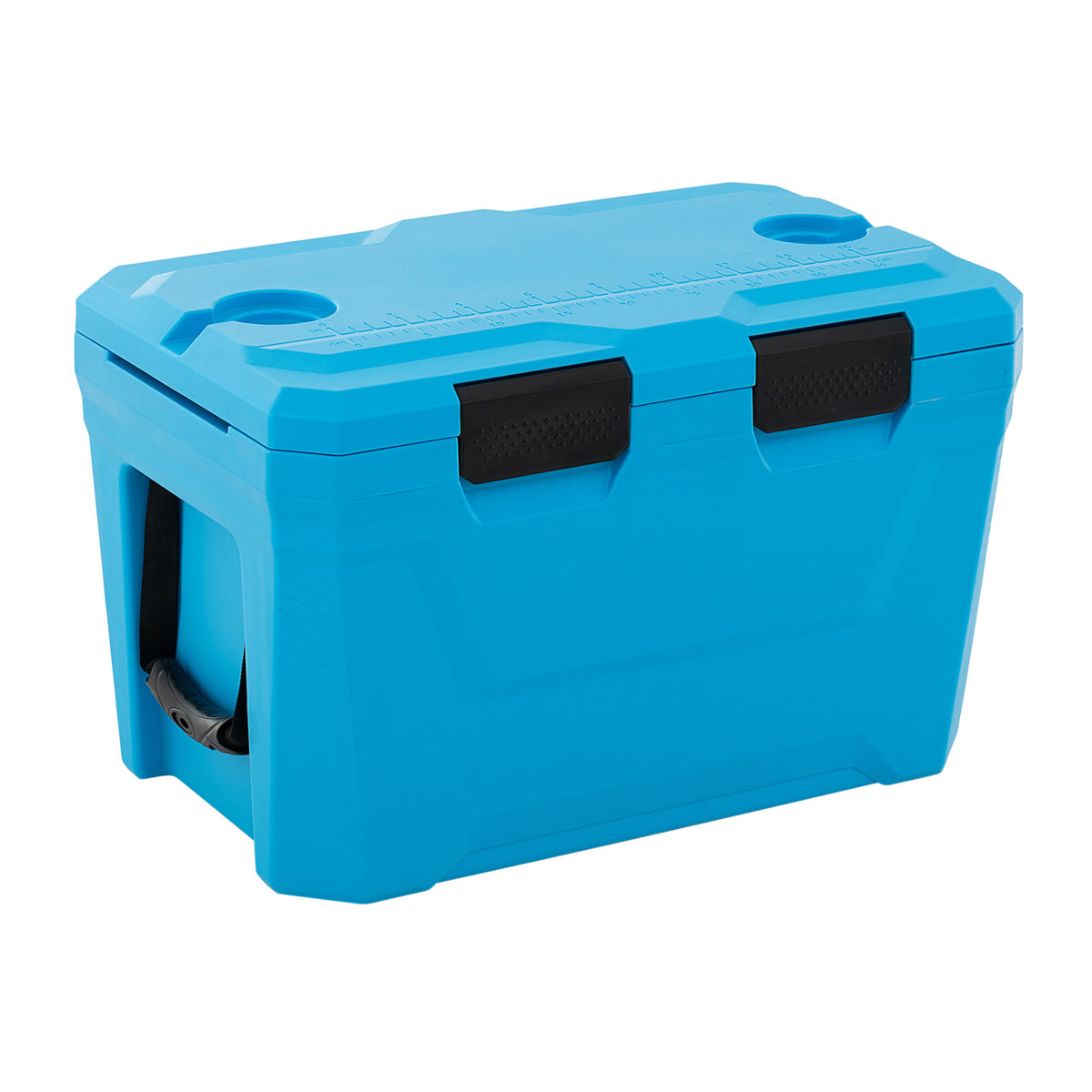 Insulated Portable Cooler Hard Shell Ice Chest with 2 Cup Holders