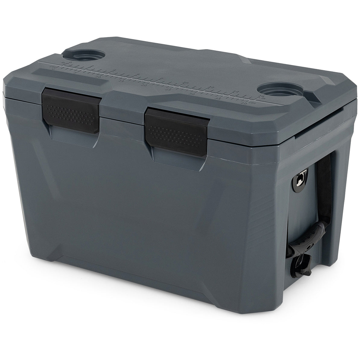 Insulated Portable Cooler Hard Shell Ice Chest 37 QT - Gray