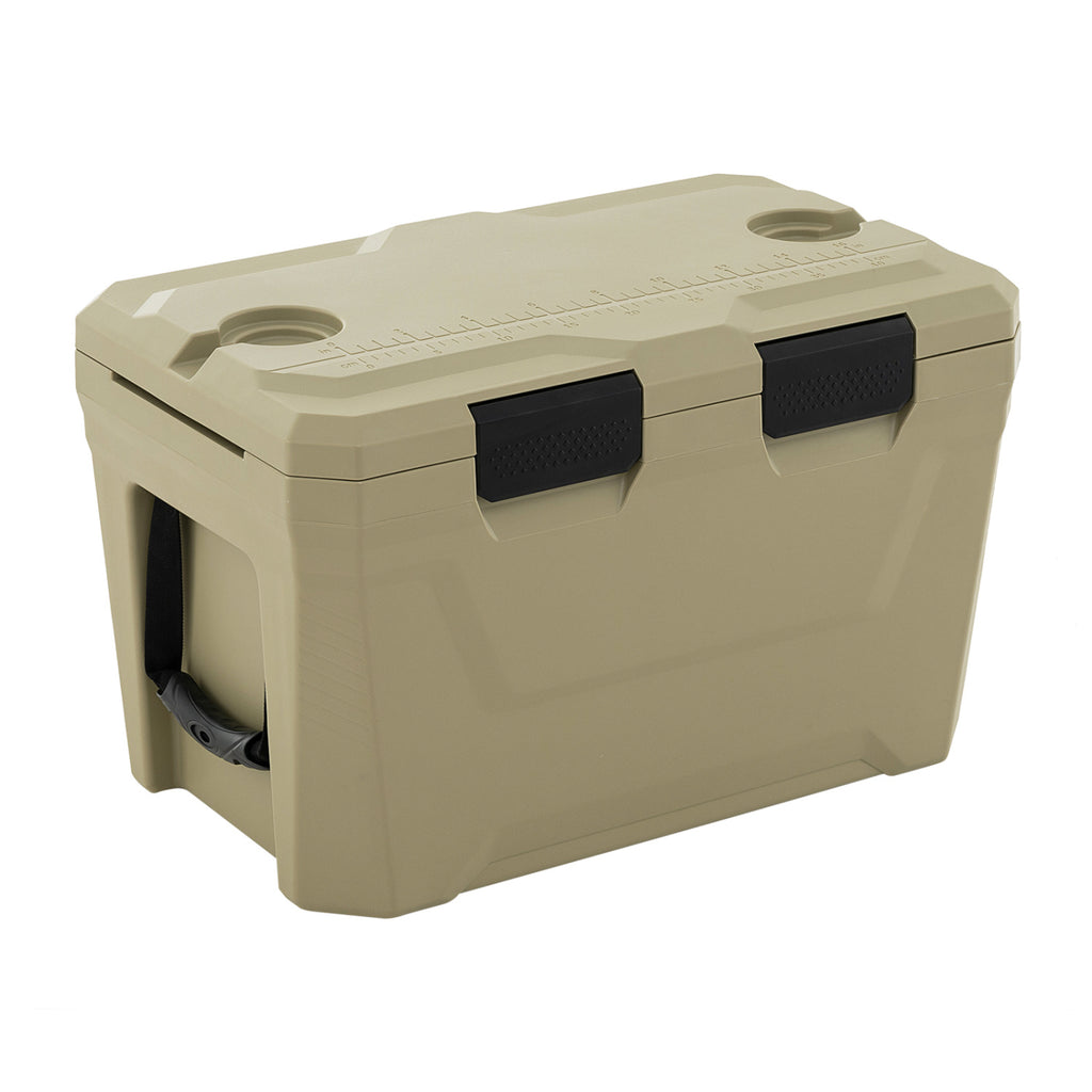 37 QT Insulated Hard Shell Cooler with Cup Holders - Coffee