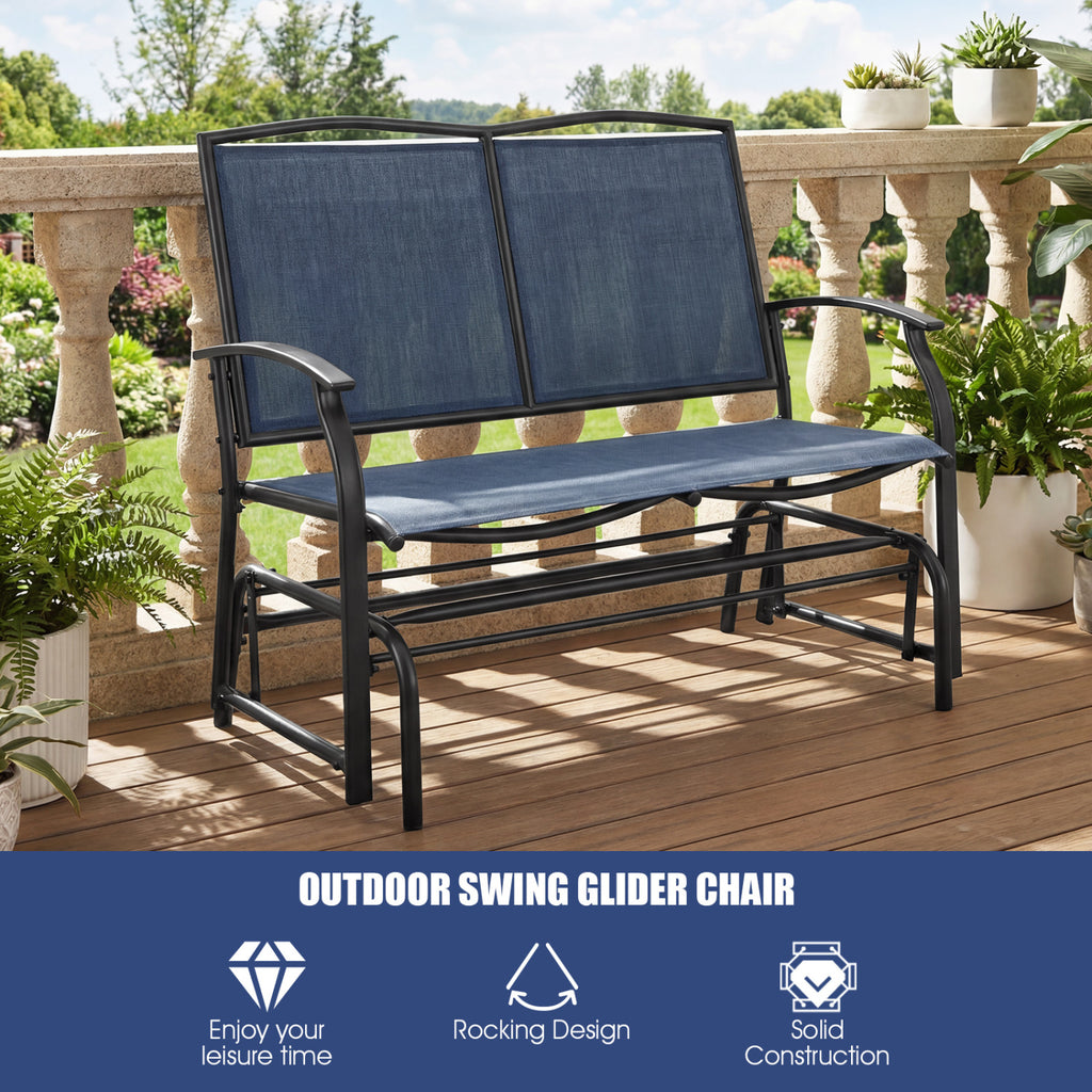 Iron Patio Rocking Chair for Outdoor Backyard and Lawn
