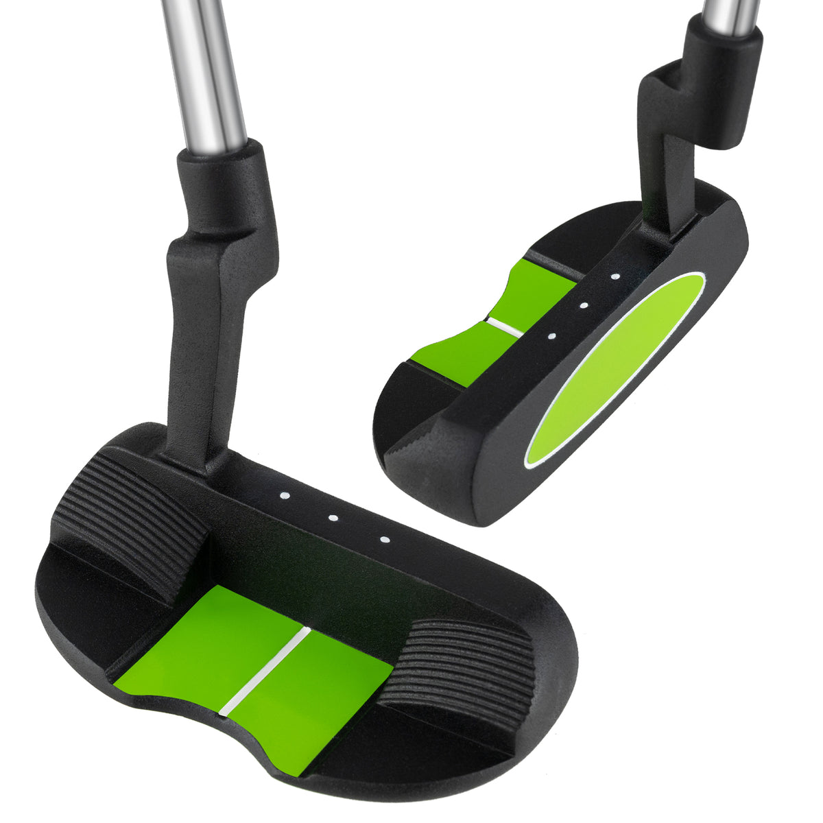 Kids Golf Putter for 8-10 Years Old - Green Mallet Club with Headcover
