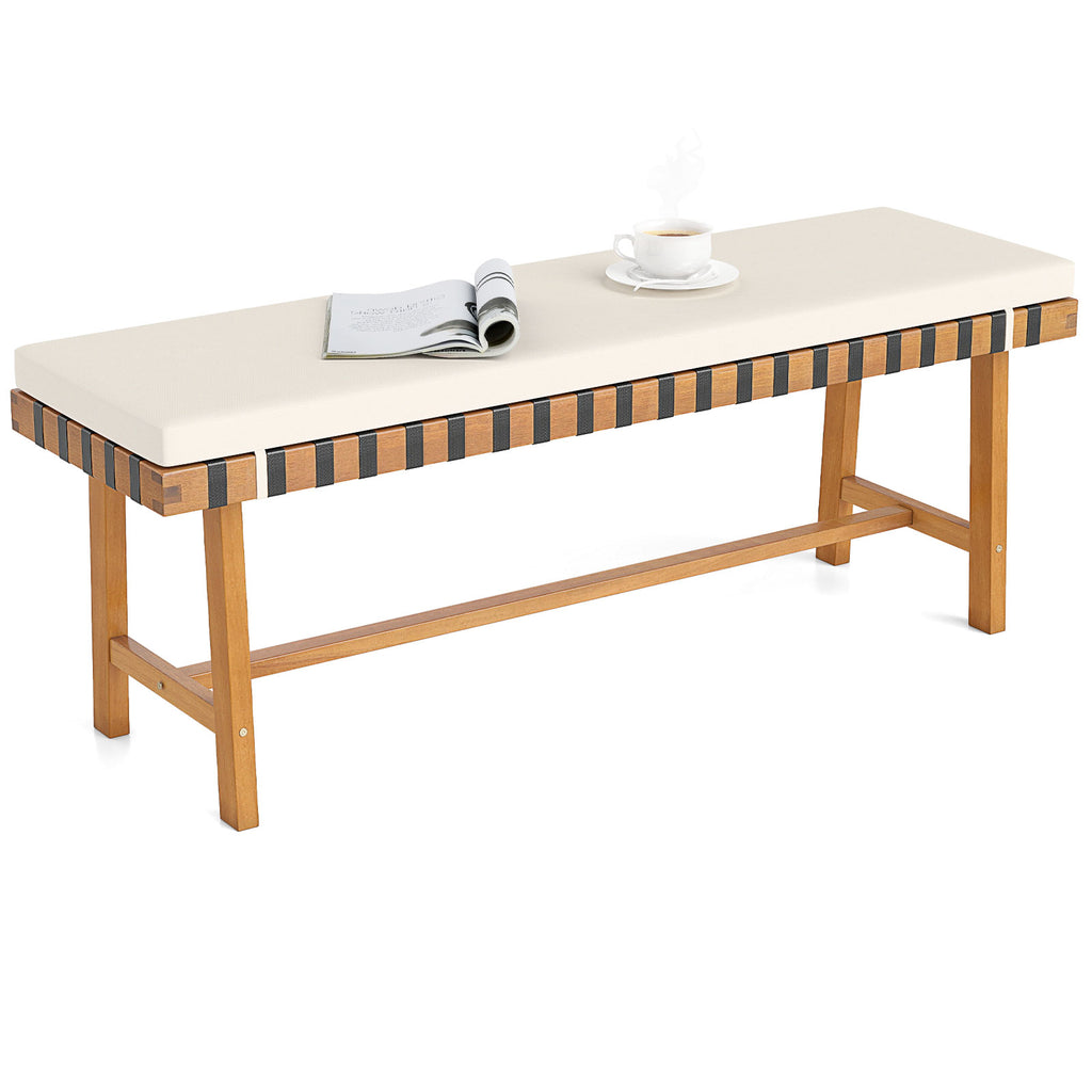 43" Patio Rectangle Ottoman Set of 2 - Beige
