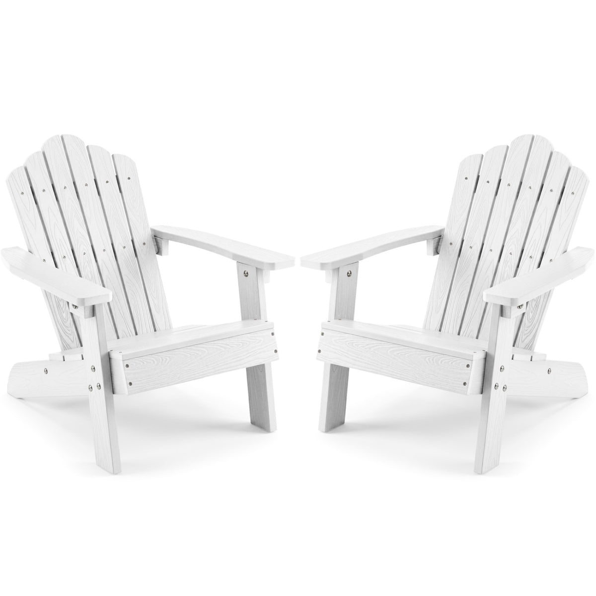 Set of 2 Kids Adirondack Chairs All-weather Outdoor for Children with