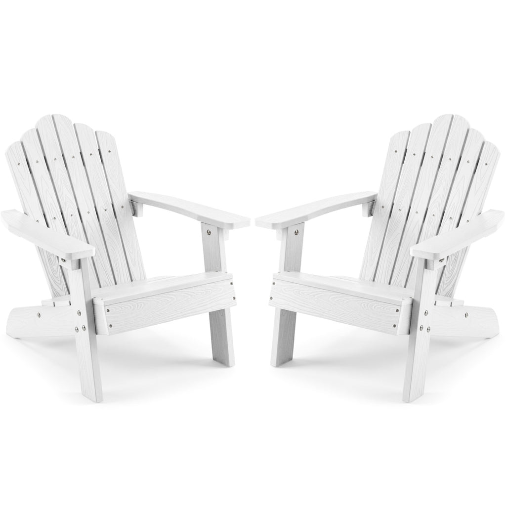 Set of 2 Kids Adirondack Chairs All-weather Outdoor for Children with