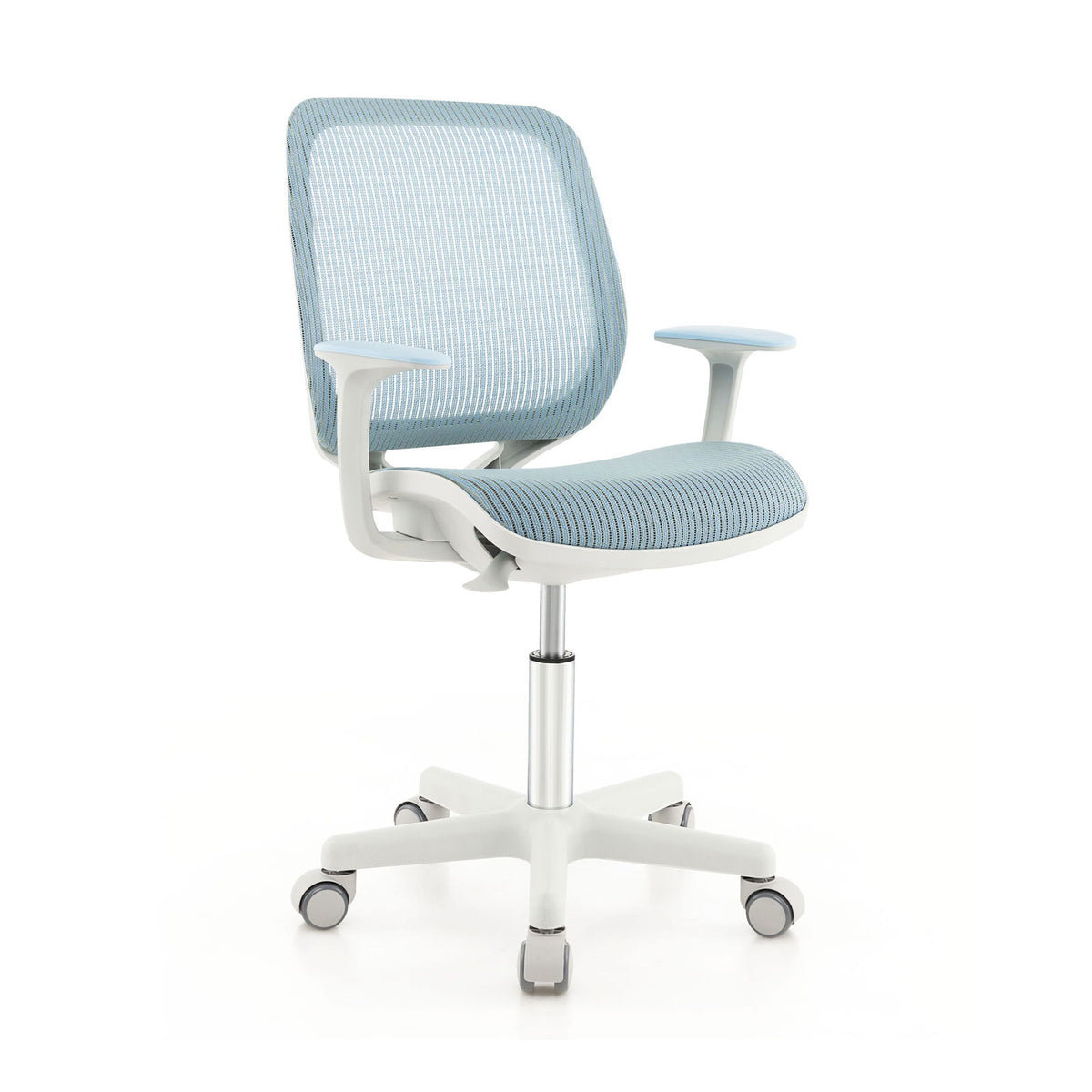 Kids Mesh Swivel Computer Chair with Height Adjustment - Blue, 31.5-36"