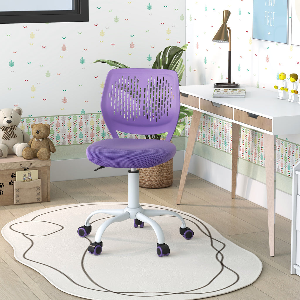 Kids Study Chair with Adjustable Height - Purple, 16.5-21 Inches