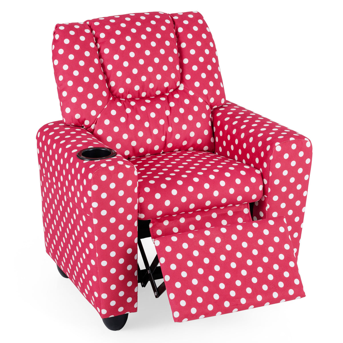 Kids Recliner Chair Push Back with Cup Holder Style H Red - Toddler Armchair