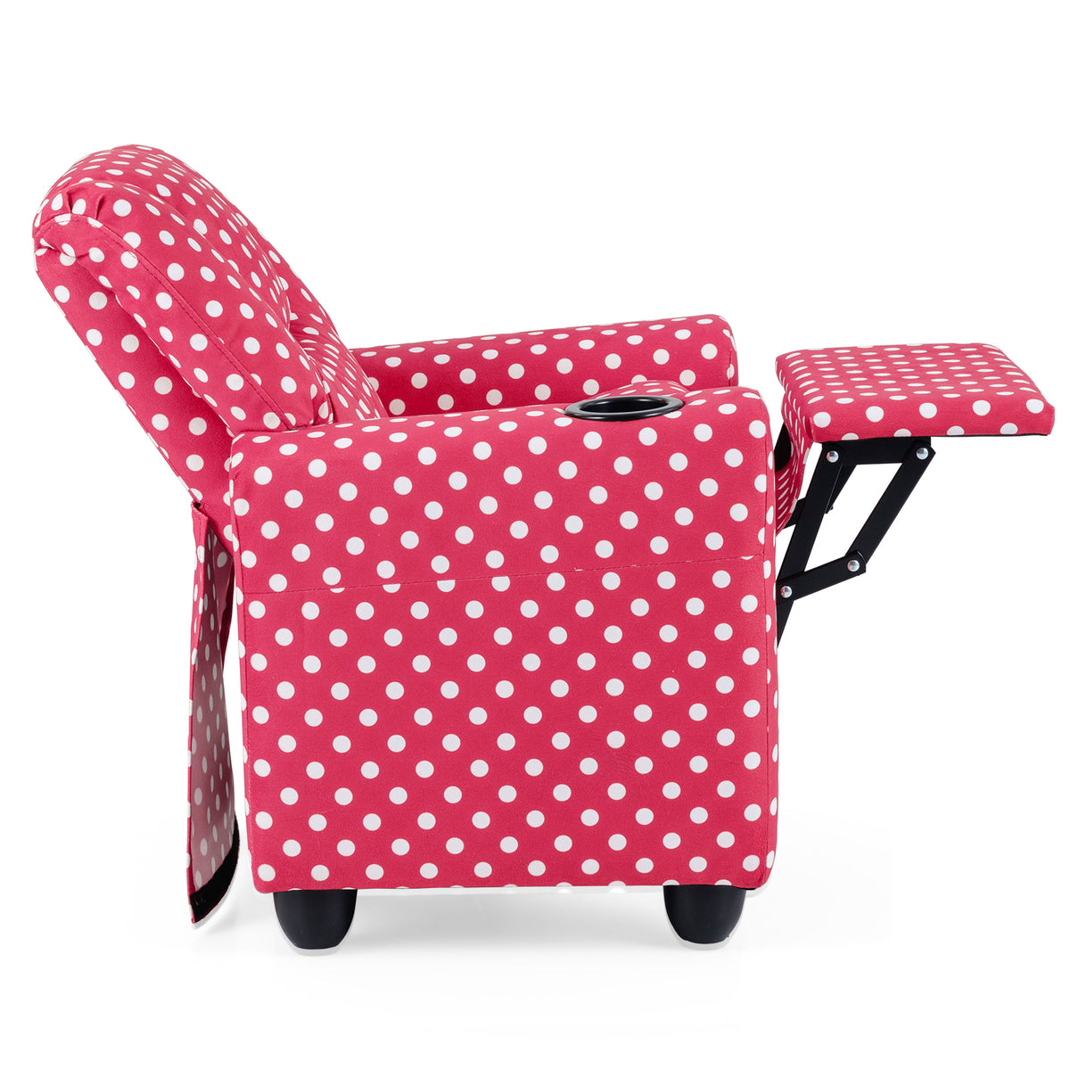 Kids Recliner Chair Push Back with Cup Holder Style H Red - Toddler Armchair