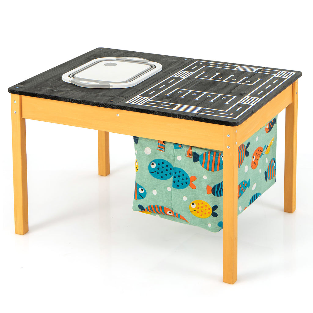 Kids 3-in-1 Sand Water Activity Table with Foldable Storage Bin - Sand Water Table