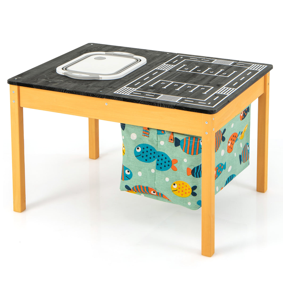 Kids 3-in-1 Sand Water Activity Table with Foldable Storage Bin - Sand Water Table