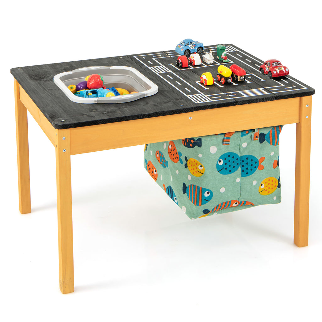 Kids 3-in-1 Sand Water Activity Table with Foldable Storage Bin - Sand Water Table