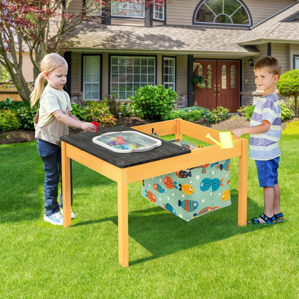 Kids 3-in-1 Sand Water Activity Table with Foldable Storage Bin - Sand Water Table