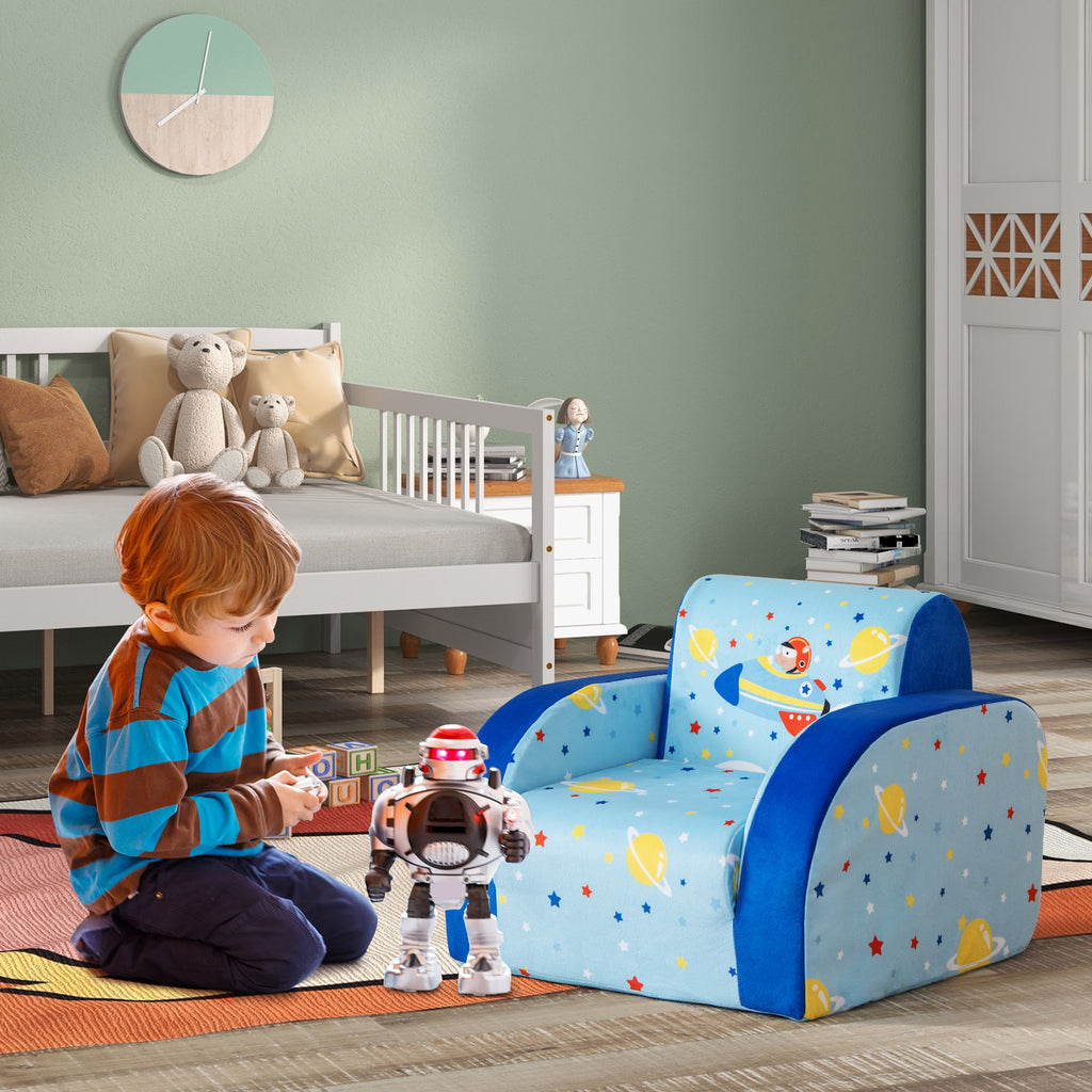 Kids 3-in-1 Convertible Sofa Bed Play Chair Lounge Nap Seat