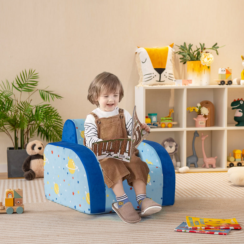 Kids 3-in-1 Convertible Sofa Bed Play Chair Lounge Nap Seat
