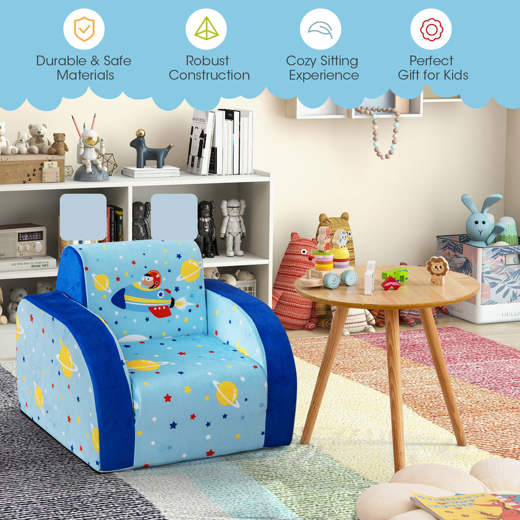 Kids 3-in-1 Convertible Sofa Bed Play Chair Lounge Nap Seat