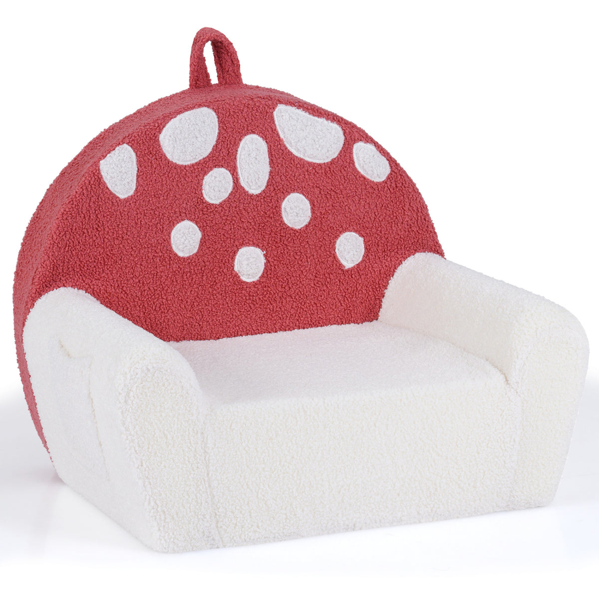 Kids Rainbow Foam Couch - Toddler Soft Fleece Sofa with Support & Storage