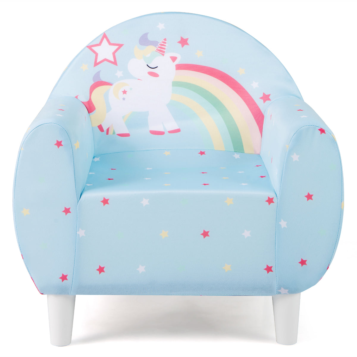 Kids Sofa with Breathable Spandex Fabric and High-Density Foam - Blue