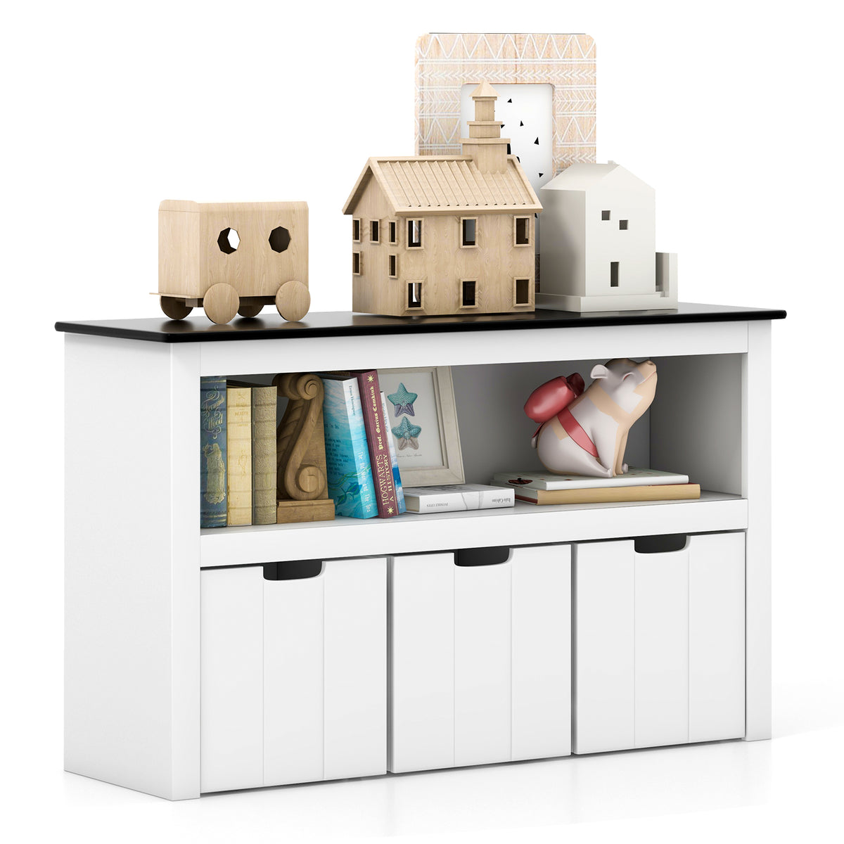 Modern 6-Cube Bookcase with Anti-tipping Kits for Bedroom Living Room