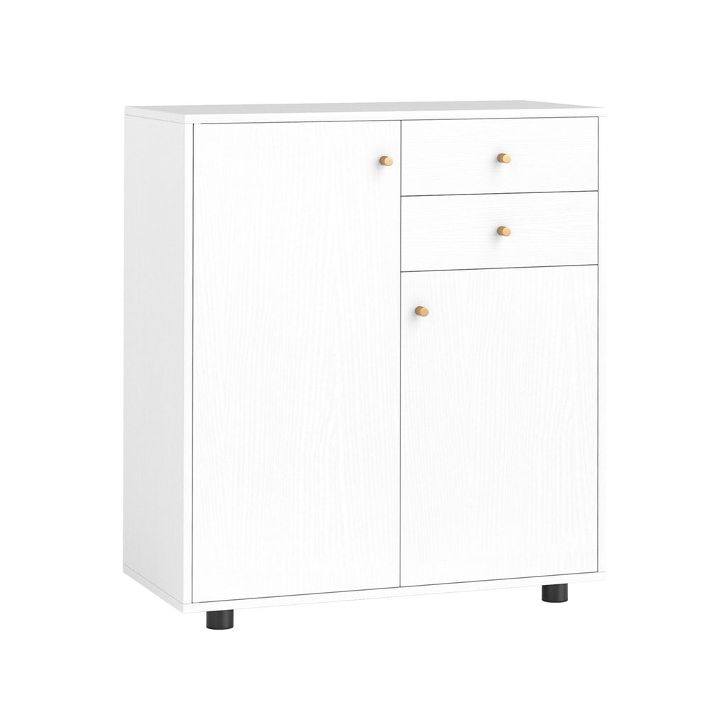 Kitchen Sideboard Buffet Cabinet with Drawers & Shelves - White
