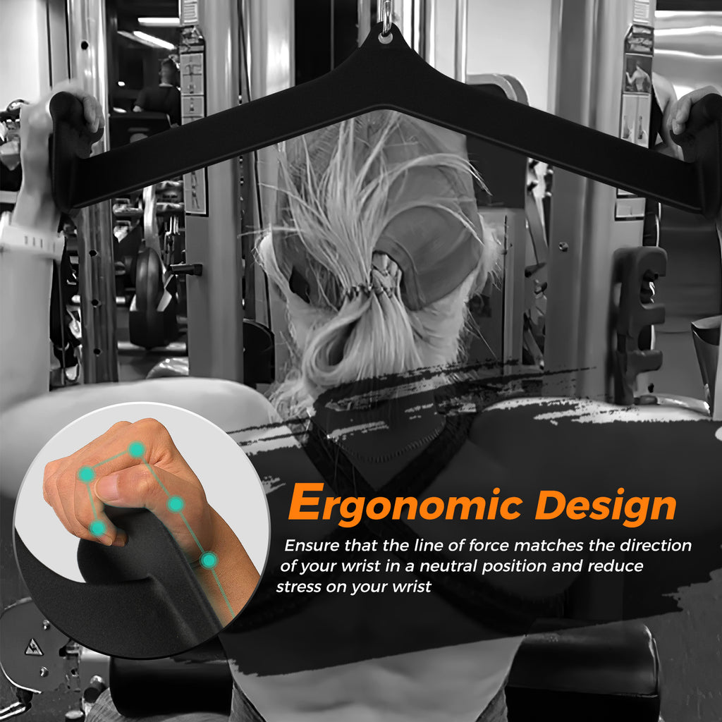 LAT Pulldown Attachment Set for Home Gym Fitness - 5 Exercise Attachments with Non-Slip Grip