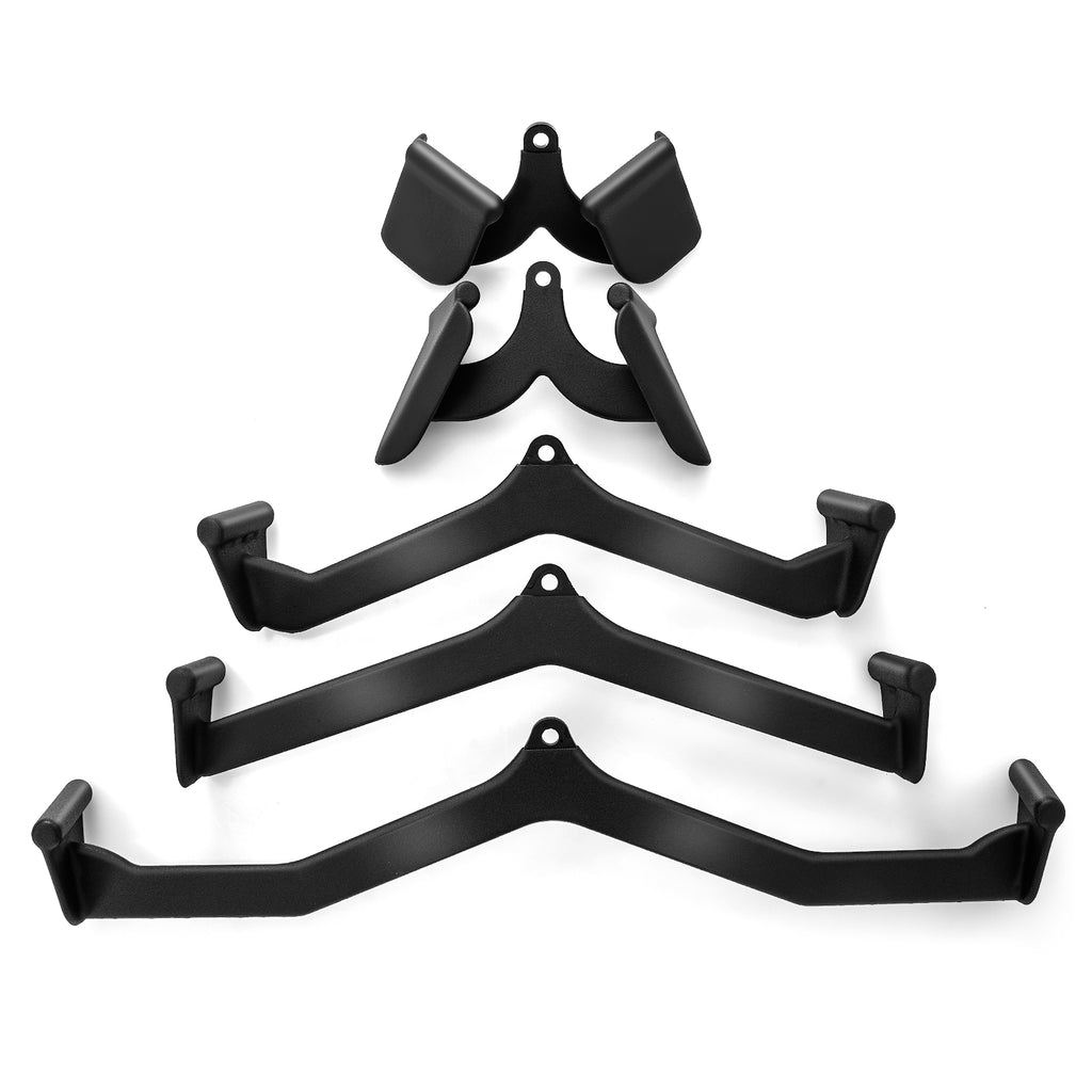 LAT Pulldown Attachment Set for Home Gym Fitness - 5 Exercise Attachments with Non-Slip Grip