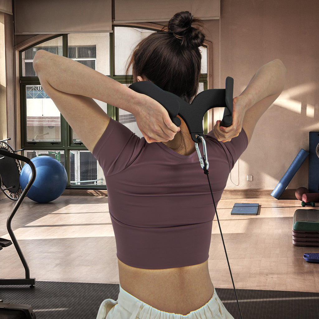 LAT Pulldown Attachment Set for Home Gym Fitness - 5 Exercise Attachments with Non-Slip Grip
