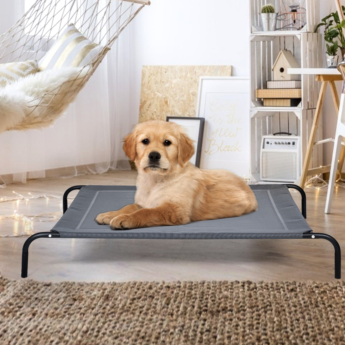 Breathable Elevated Pet Bed for Medium Large Dogs - 2 Sizes, L - Costway
