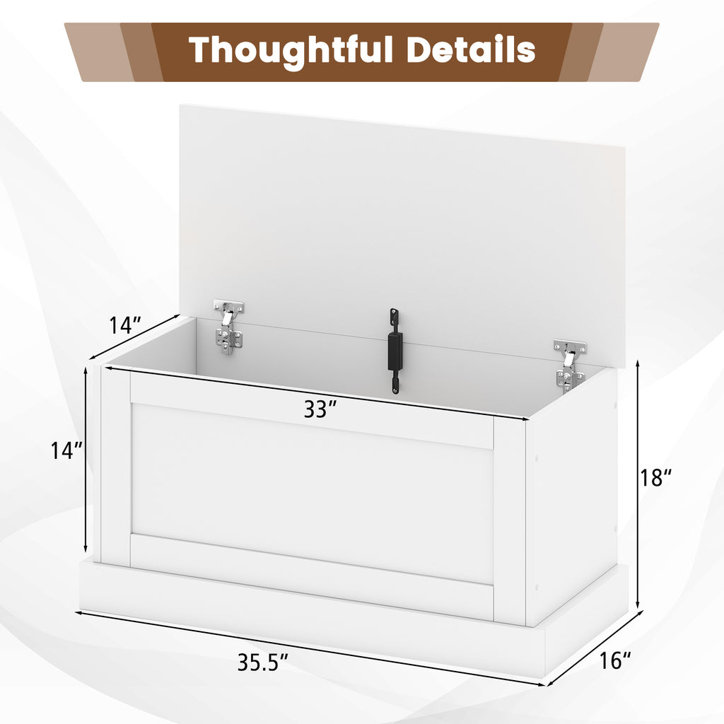 Large Storage Chest with Safety Metal Hinge