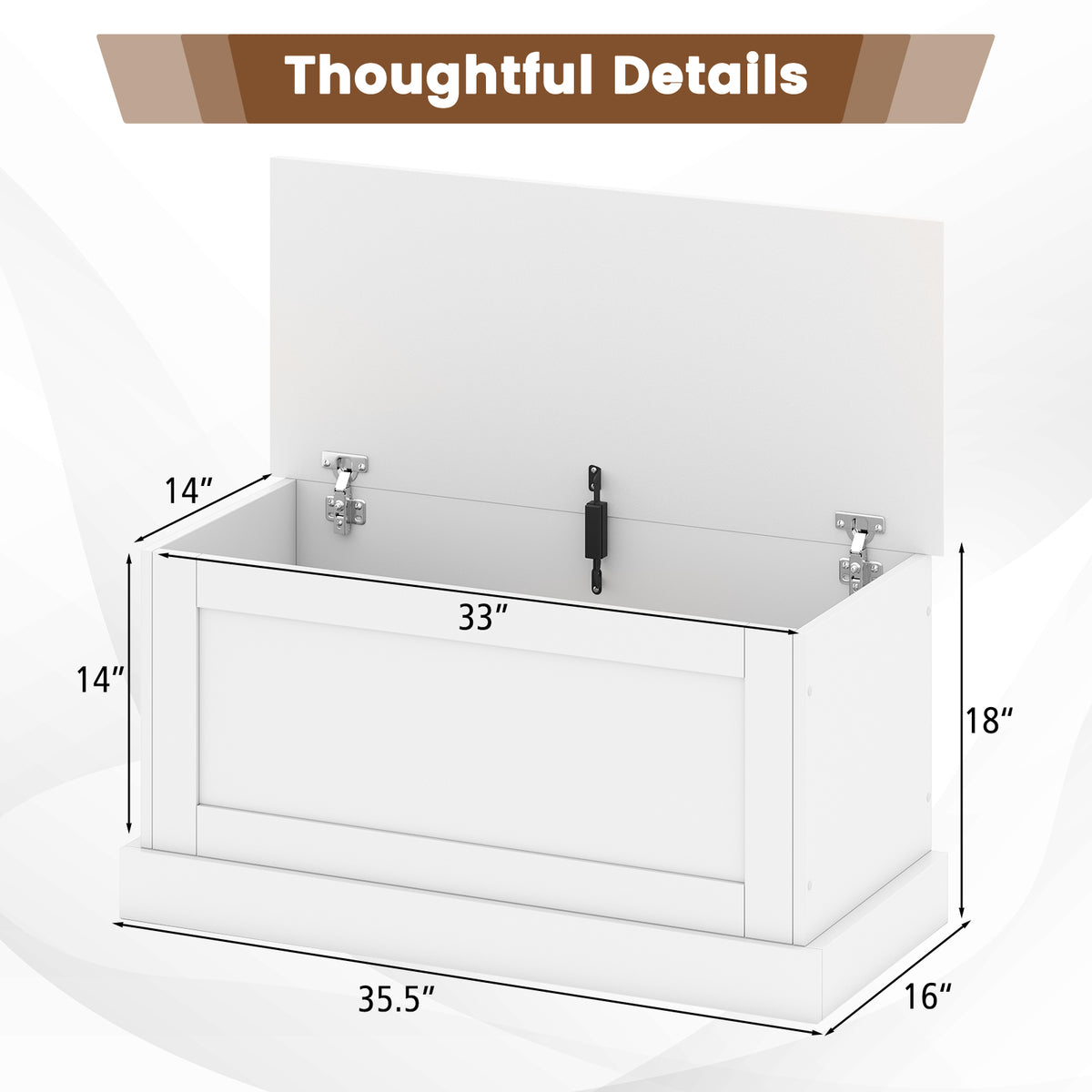 Large Storage Chest with Safety Metal Hinge