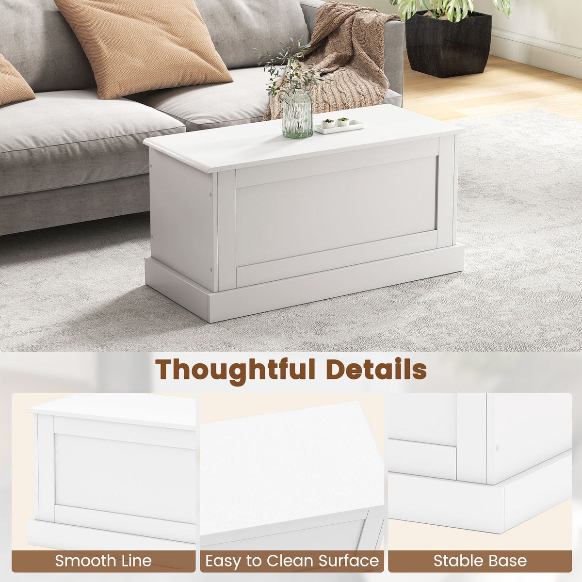 Large Storage Chest with Safety Metal Hinge
