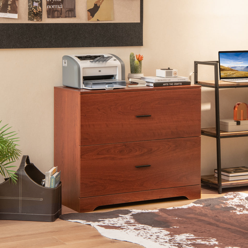 2-Drawer Lateral File Cabinet with Adjustable Hanging Bars for Home