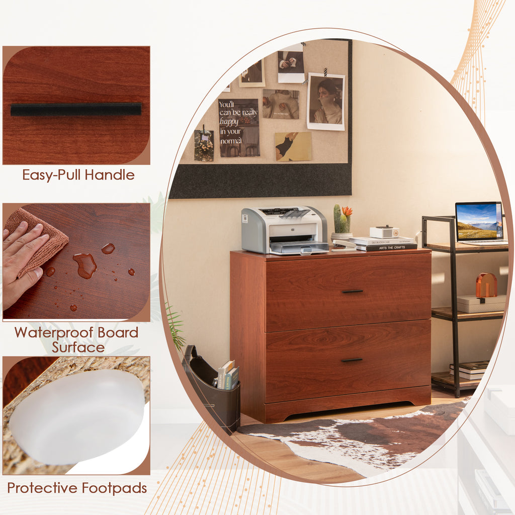 2-Drawer Lateral File Cabinet with Adjustable Hanging Bars for Home