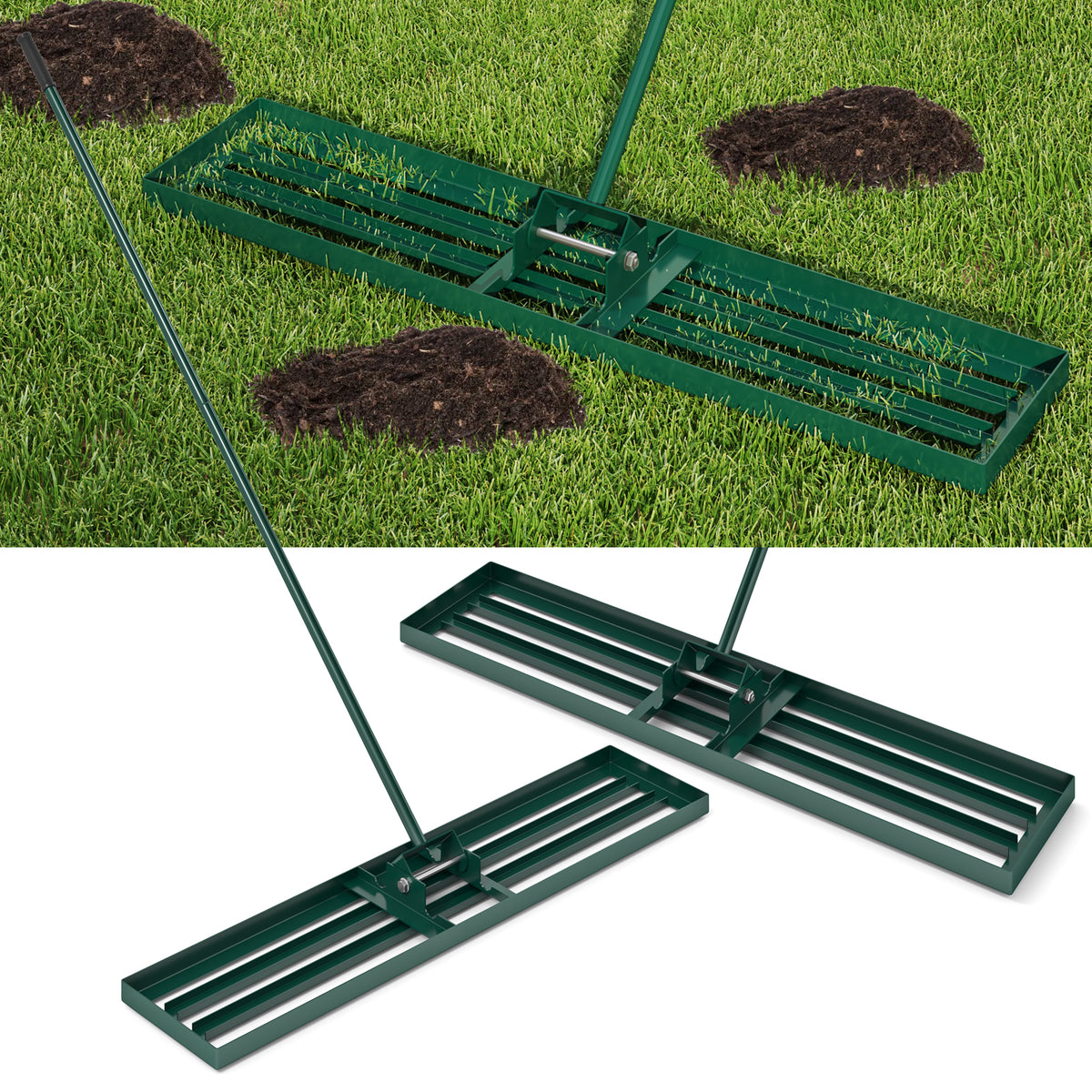 Lawn Leveling Rake 46 x 10 Inch Heavy Duty Level Tool for Soil