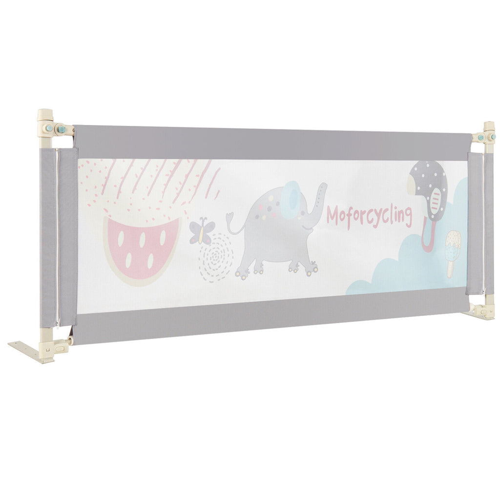 Vertical Baby Bed Rail with Lock - Adjustable & Safety Gate for Toddler Bed - Variation L
