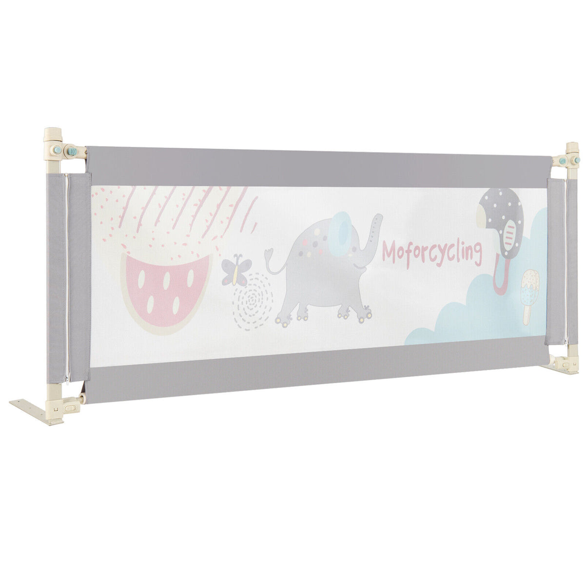Vertical Baby Bed Rail with Lock - Adjustable & Safety Gate for Toddler Bed - Variation L