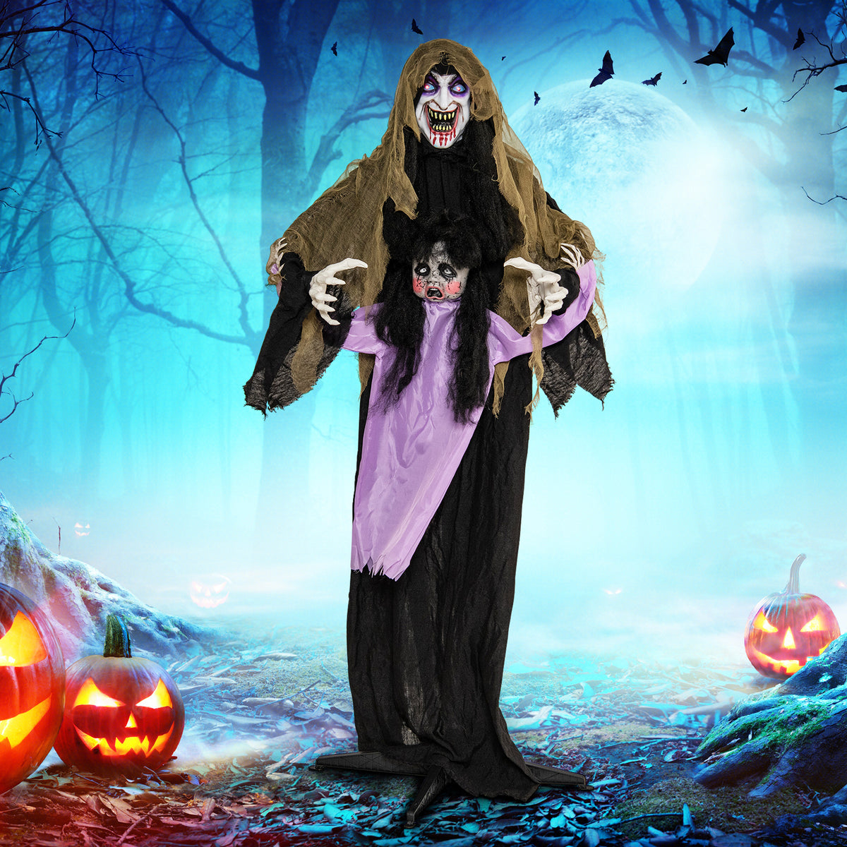 Halloween Vampire Lighted Animated Outdoor Decoration - Yard Lawn Display, Variations Include Vampire