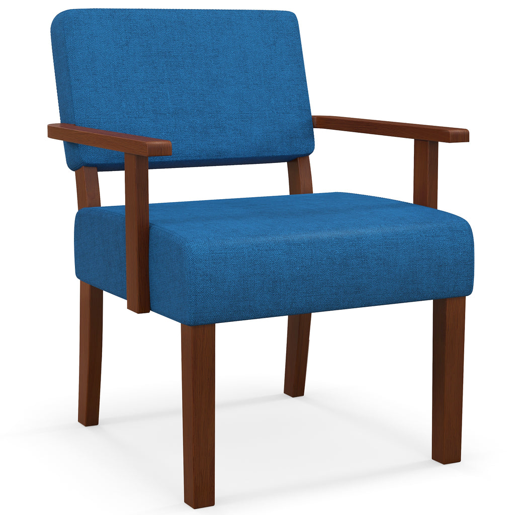 Modern Accent Chair with Lumbar Pillow, Gray Polyester Fabric