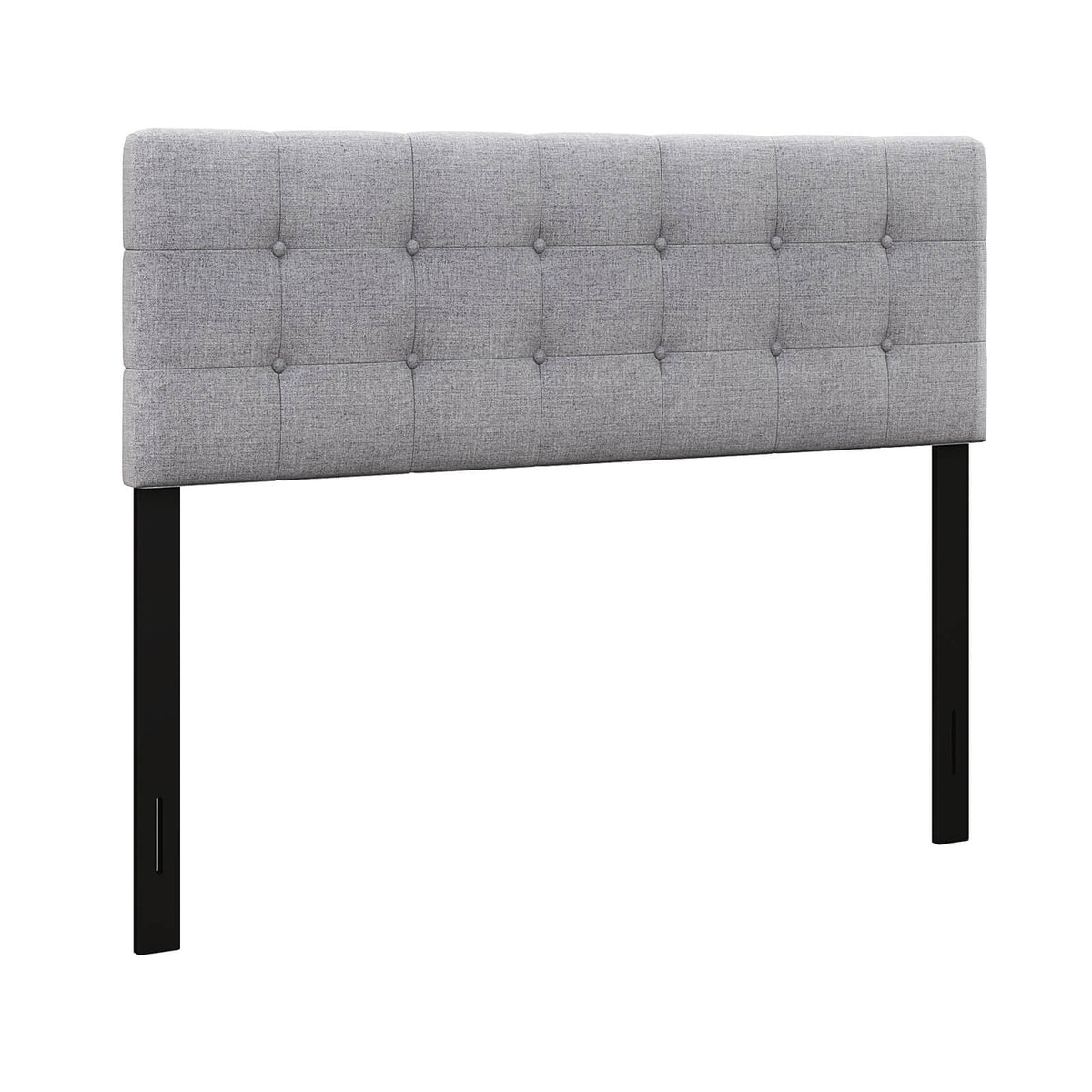 Upholstered Headboard Adjustable 55-62" - Full/Queen, Dark Gray
