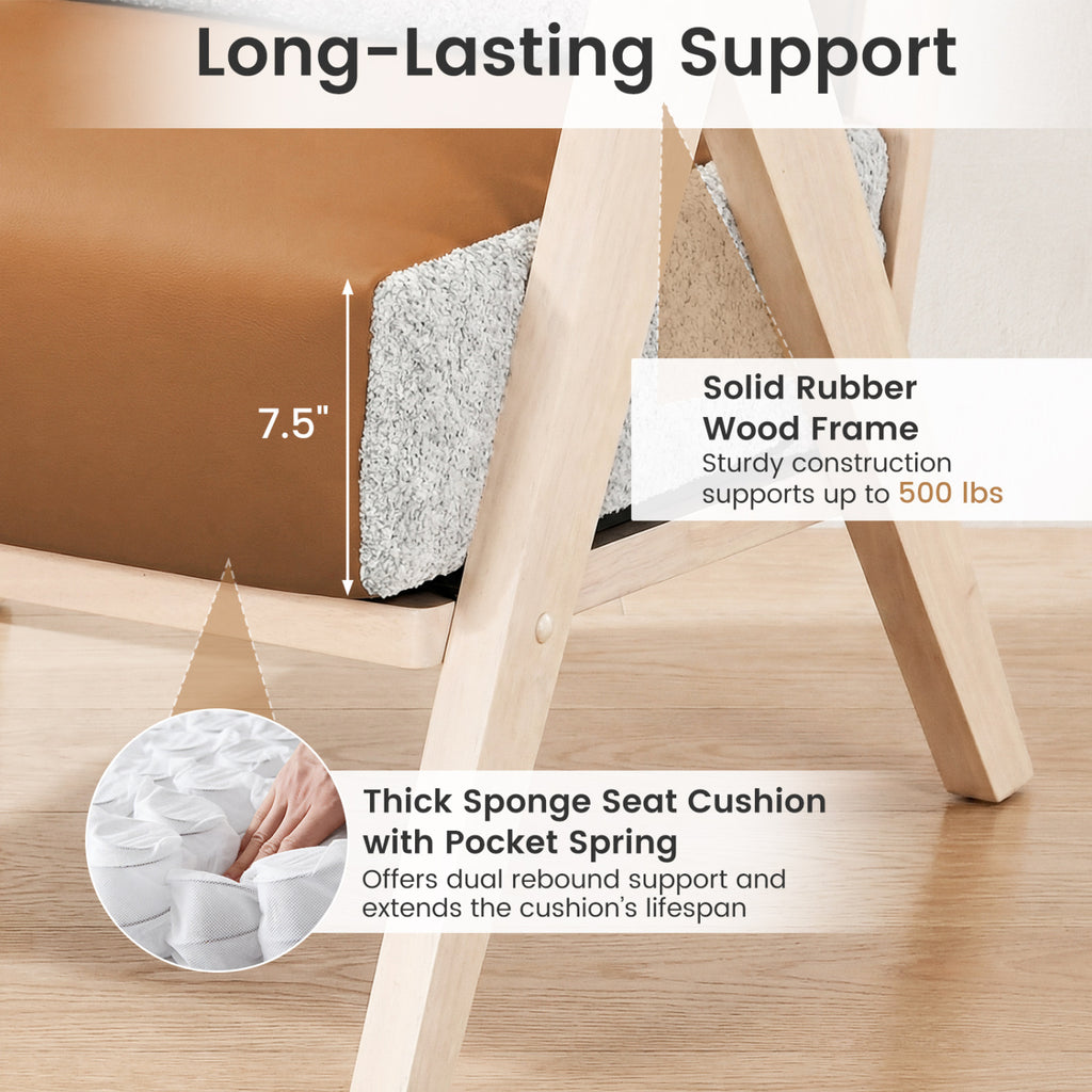 Loveseat Sofa for Small Spaces, Brown