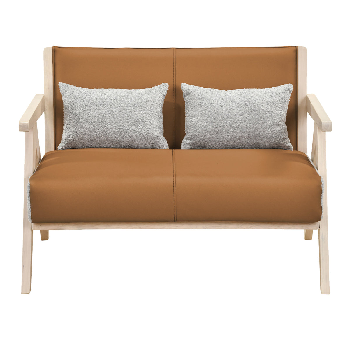 Loveseat Sofa for Small Spaces, Brown