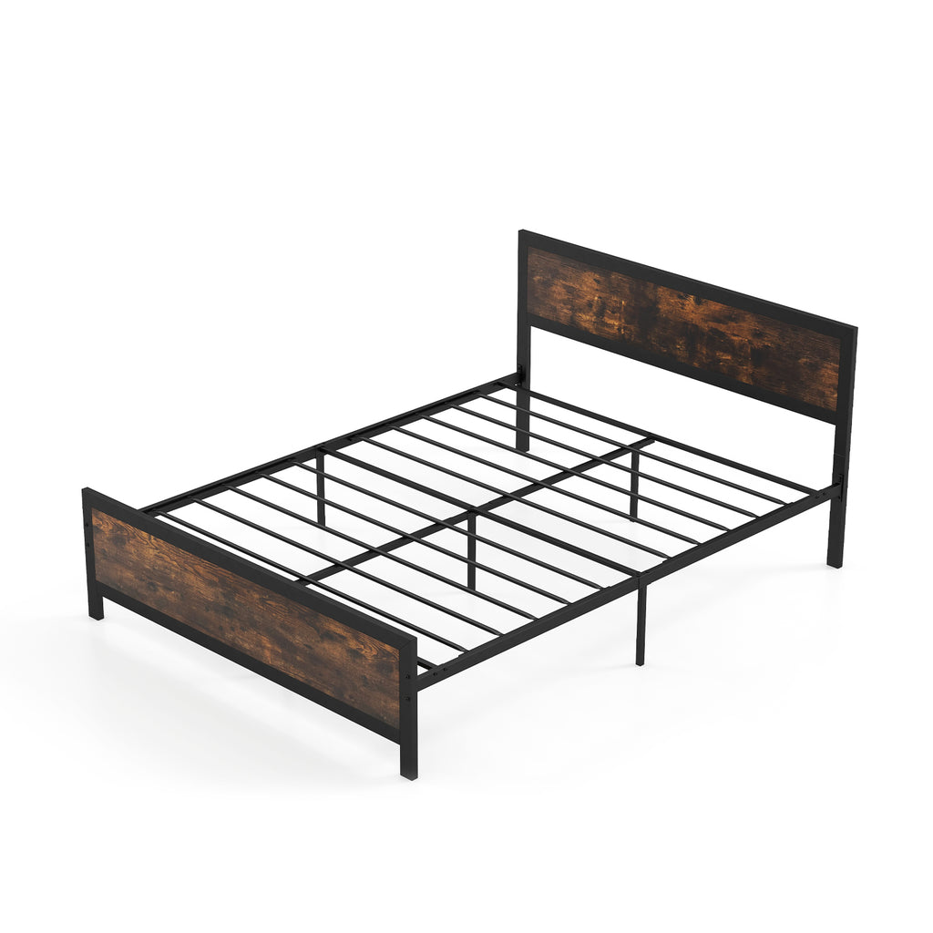 Metal Bed Frame with Headboard & Footboard – Queen, Style A