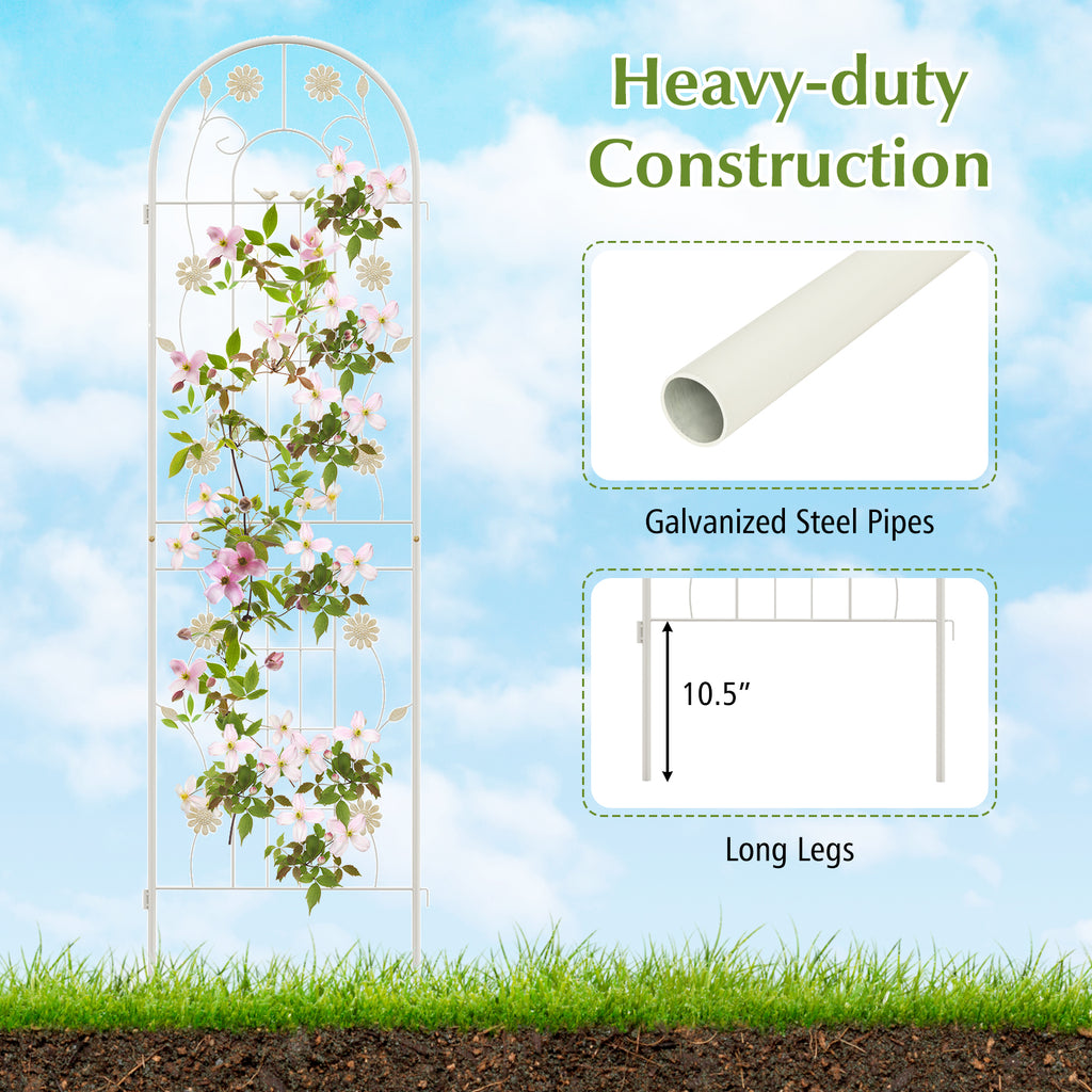 4 Pack 71 x 20 Inches Metal Garden Trellis for Climbing Plants