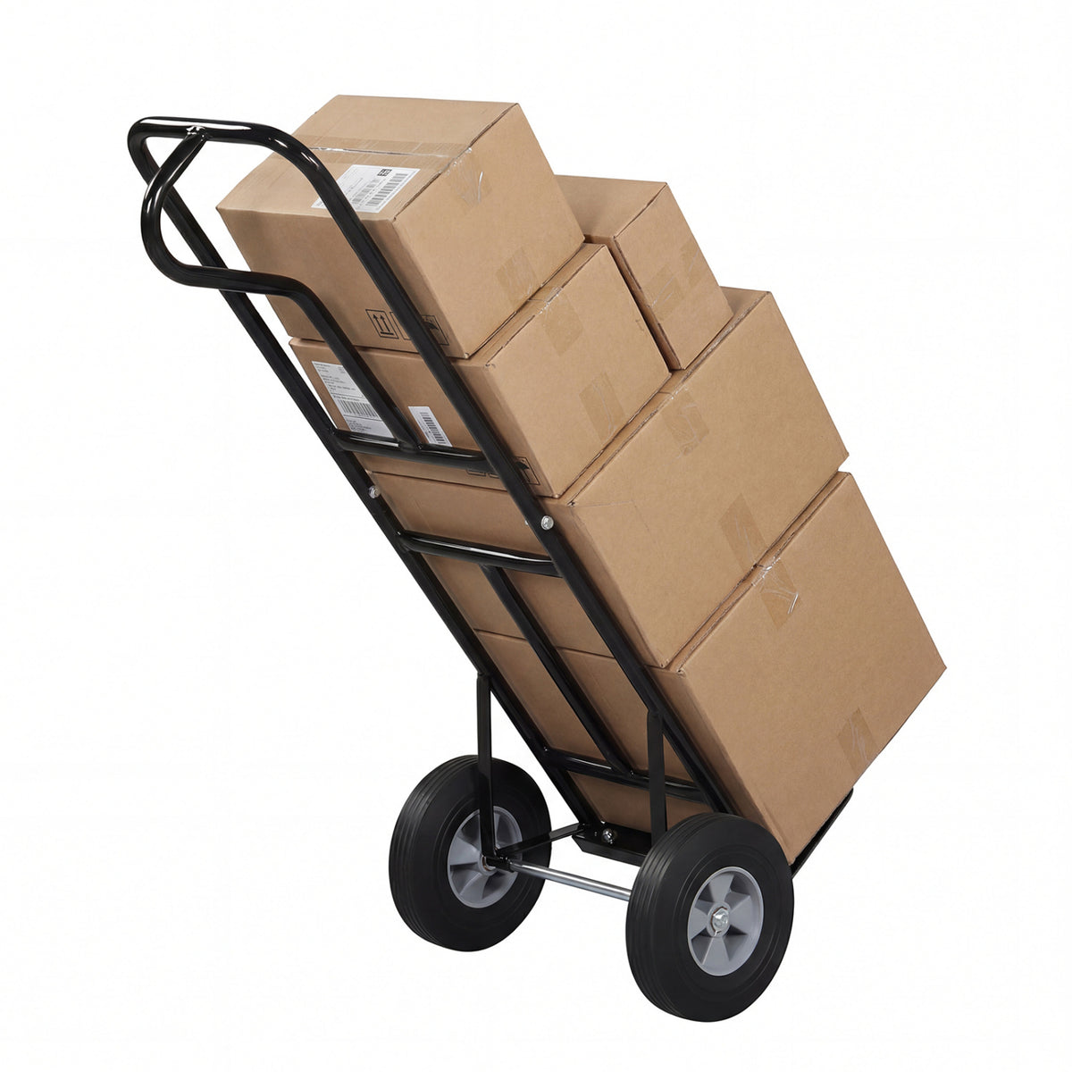 Metal Hand Truck 600 LBS Heavy-Duty Dolly Cart - Black