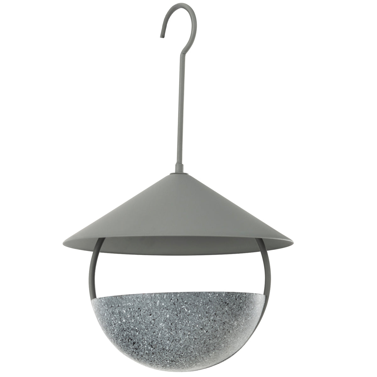 2-in-1 Metal Bird Feeder and Bath with Weatherproof Dome - Hanging Wildlife Bird Bath & Feeder